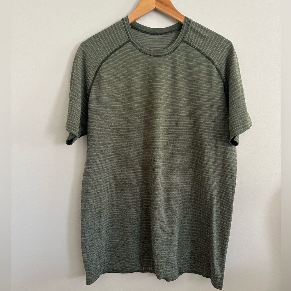 Lululemon Men's Olive Green Live in Practice Shirt